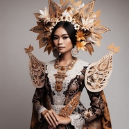 土著传统服饰美女写真图片