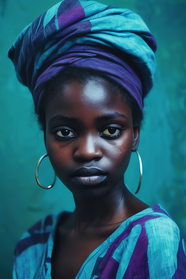 非洲黑人美女人像艺术写真摄影图片