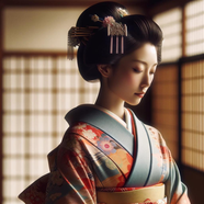 日本室内和服美女写真摄影图片