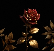 唯美金色玫瑰花手工艺品图片