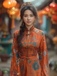 中国风灯笼古典风格美女写真图片