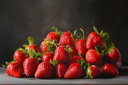 红色新鲜丹东草莓图片
