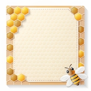 卡通蜜蜂蜂巢边框背景图片