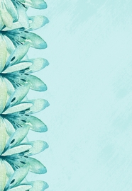 蓝色清新素雅花卉边框背景图片