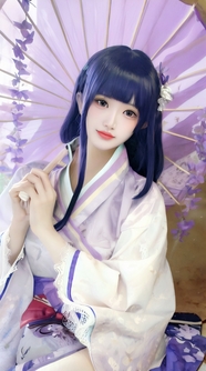 日本和服美女撑伞写真图片