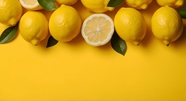 金黄色柠檬背景摄影图片