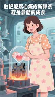 女性励志治愈系插画文字图片