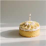 香蕉奶油生日蛋糕图片