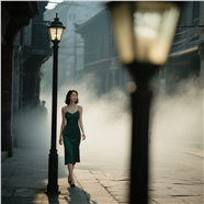 电影美学街头氛围感美女写真图片