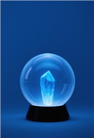 水晶球内置蓝宝石图片