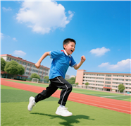 校园操场奔跑的孩子图片