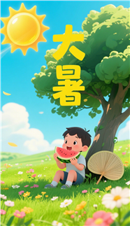 二十四节气大暑海报图片素材