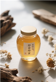 罐装即食蜂蜜摄影图片
