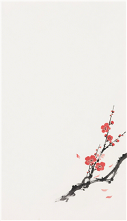 古典水墨风梅花背景图片