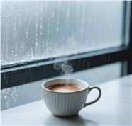 一杯冒着热气的咖啡图片