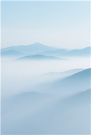 云雾缭绕古风云海远山背景图片