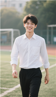 年轻帅气校草帅哥写真摄影图片