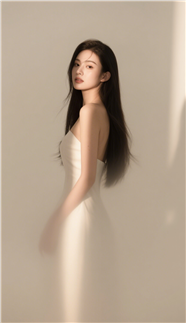 亚洲优雅气质抹胸婚纱室内写真图片