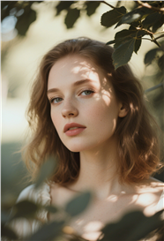 欧美年轻森系风格美女写真图片