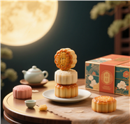 中秋节月亮月饼包装盒图片