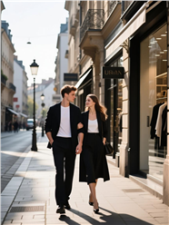 欧美街头风情侣写真摄影图片