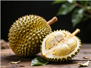 新鲜美味榴莲水果摄影图片