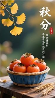 二十四节气秋分海报图片素材