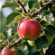 挂在枝头待成熟的苹果图片