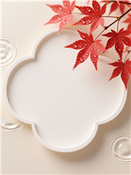 高雅别致哑光纹理红枫叶背景图片