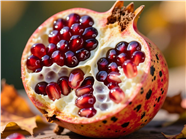 剥开的红色无籽石榴图片