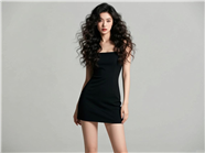 纯欲风性感小黑裙美女写真图片