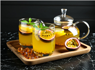 百香果果汁饮品摄影图片