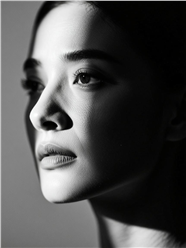 黑白风格女性肖像摄影图片