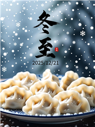 冬至节气水饺主题海报图片
