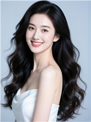 黑发波浪长卷发性感美女图片