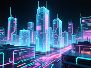 未来城市科技插图设计图片