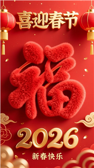 2026喜迎春节福字海报图片