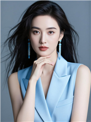 长发凌乱美美女写真摄影图片