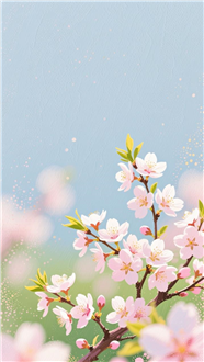 朦胧油画颗粒质感春天花卉背景图片