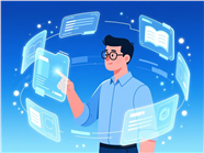 扁平科技感插画图片