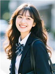 日系风格甜美女孩摄影图片