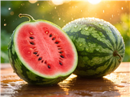 切开的西瓜和完整的西瓜图片