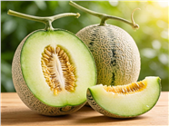 解渴的蜜瓜摄影图片