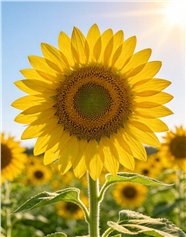 一株向日葵微距特写摄影图片