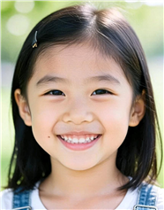 童真的小女孩肖像摄影图片