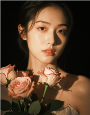 复古胶片风格美女写真摄影图片 