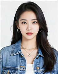 时尚潮流牛仔衣美女写真图片