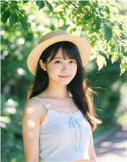 夏日清新氛围感美女胶片写真图片
