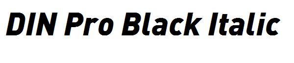 DIN Pro Black Italic