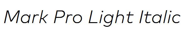 Mark Pro Light Italic